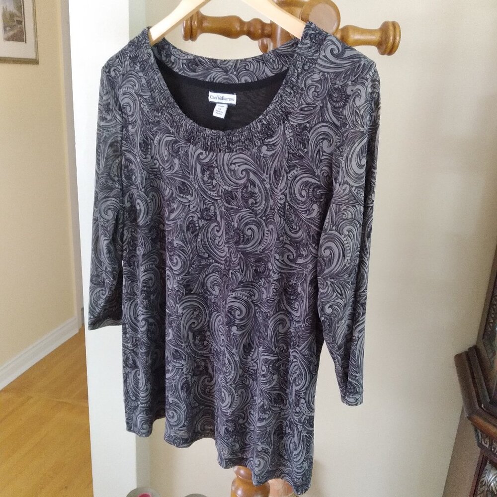 Elegant Croft & Barrow Blouse, Size - 1X